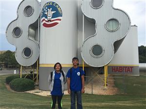 Treyton Kealalio-Puli, Julia Shotwell, and Marely Esquivel attend Space Camp Treyton Kealalio-Puli, Julia Shotwell, and Marely Esquivel attend Space Camp